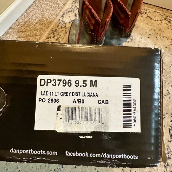 DAN POST LUCIANA ON HOLD GOR BBAB Gray Distressed 9.5M Cowgirl Boot Western - Picture 13 of 13